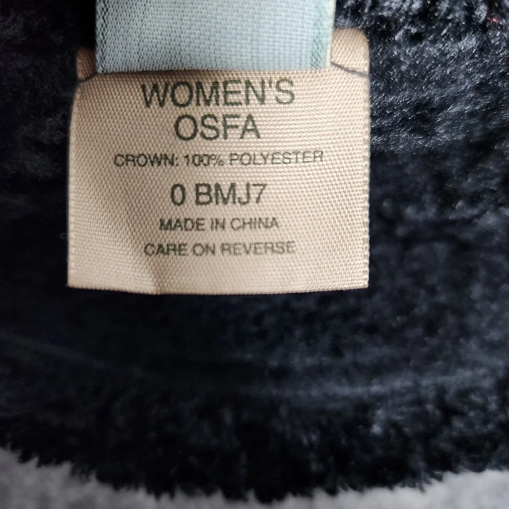 LL Bean Beanie Winter Hat Women Black‎ Fleece Polyester Gorpcore Outdoor Skiing